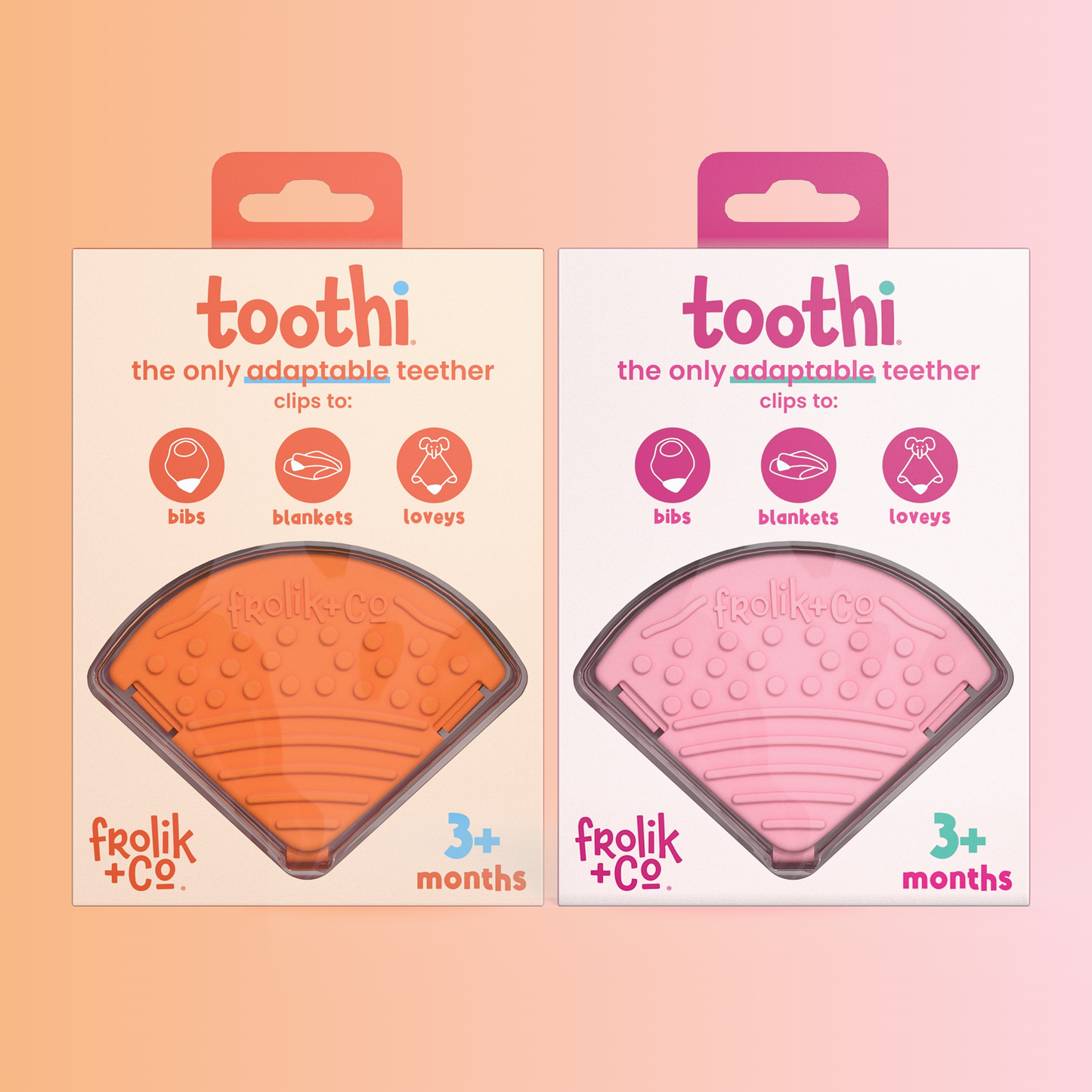 Papaya Chill Toothi teether – Vibrant, soothing design