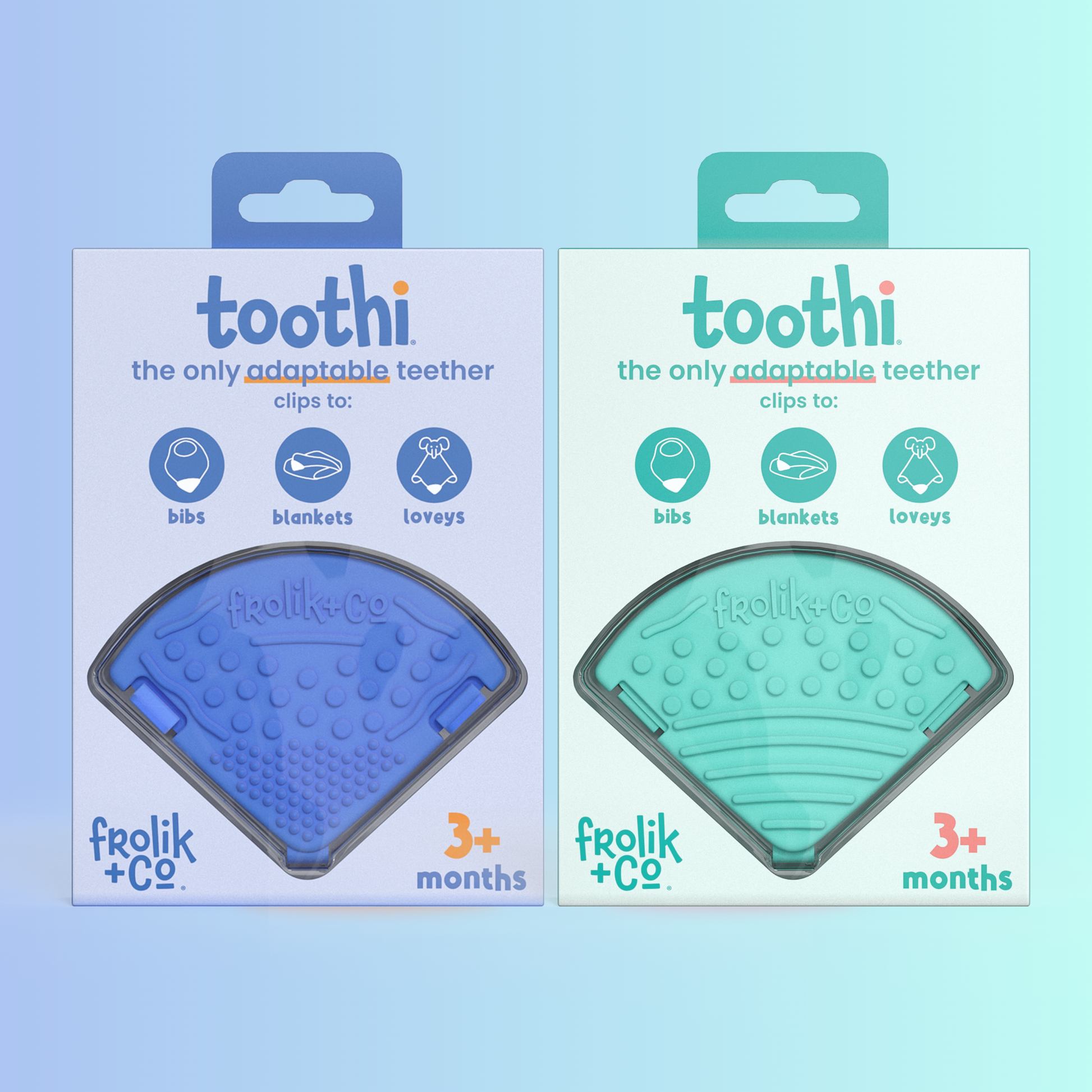 Cool turquoise Toothi teether – Stylish and soothing