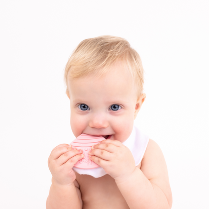 Pastel Toothi teether – Gentle teething relief for babies.